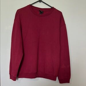 H&M Men's Rich Burgundy Crewneck Sweatshirt size M